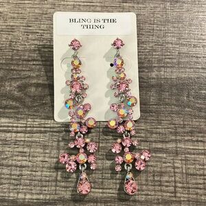 Long Pink Earrings